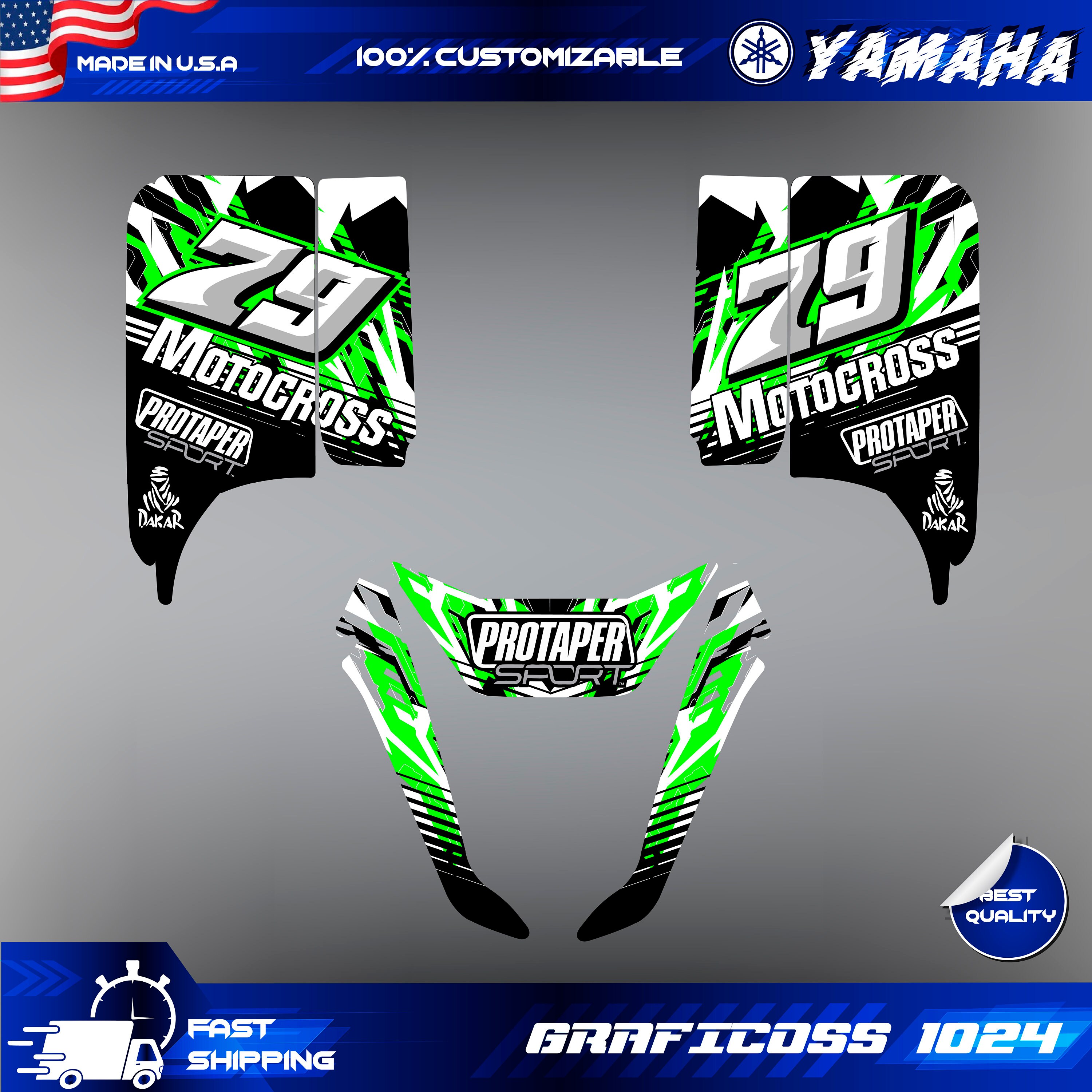 Blaster Graphics Kit Yamaha Blaster YFS 200 ATV Quad Graphics Full Kit ATV Quad - Etsy