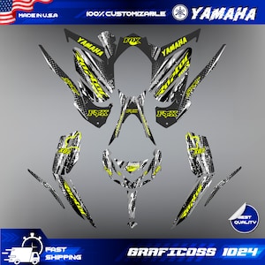 Yamaha Raptor 700 700R graphics kit 2013 2014 2017 to 2023 decals stickers atv | Motocross Vinyl Decals | Dirt Bike Graphics | Motocross