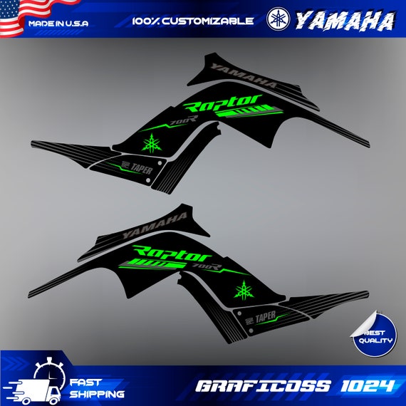 Kit D'autocollants Graphiques Pour Yamaha Raptor 700 (2006-2012) - Personnalisable, Vinyle, Made In USA