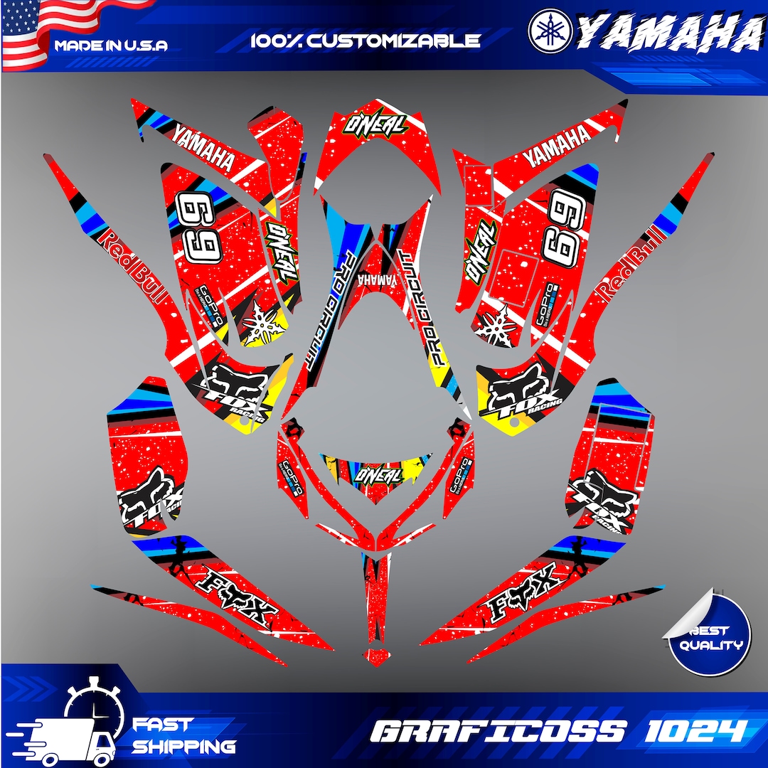Kit Graphisme Yamaha Raptor 700 700R (2013-2023) - Stickers Décalcomanies - Neuf