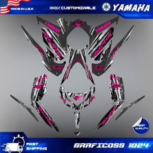 Yamaha Raptor 700 700R graphics kit 2013 2014 2017 to 2023 decals stickers atv | Motocross Vinyl Decals | Dirt Bike Graphics | Motocross