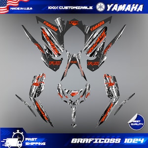 Yamaha Raptor 700 700R graphics kit 2013 2014 2017 to 2023 decals stickers atv | Motocross Vinyl Decals | Dirt Bike Graphics | Motocross