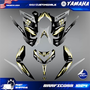 Yamaha Raptor 700 700R graphics kit 2013 2014 2017 to 2023 decals stickers atv | Motocross Vinyl Decals | Dirt Bike Graphics | Motocross