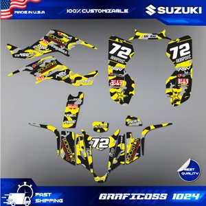 LTZ 400 Suzuki Wrap Graphics Stickers Kit Decals atv quad 2003 2004 2005 2006 2007 2008 KFX 400