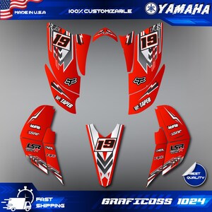 Yamaha YFZ 450 2003 2004 2005 2006 2007 2008 Full Graphics Kit | Yamaha Vinyl Stickers | Motocross Decals Graphics | Dirt Bike Vinyl Decals