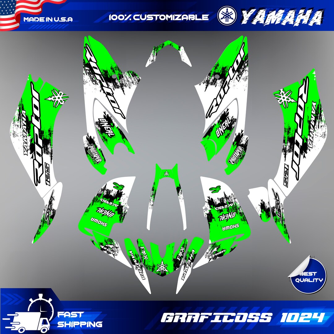 Graphic Kit ATV Graphics Decals Kit for Yamaha Raptor 125 All Years - Etsy