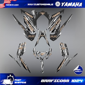 Yamaha Raptor 700 700R graphics kit 2013 2014 2017 to 2023 decals stickers atv | Motocross Vinyl Decals | Dirt Bike Graphics | Motocross