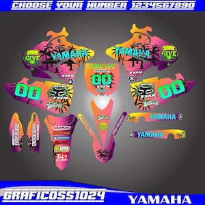 Yamaha YZ 125 250 Graphics Full Kit 2015-2021 | Yamaha Vinyl Decals | Motocross Stickers | Motocross Graphics | Dirt Bike Decals Graphics