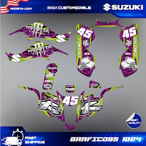LTZ 400 Suzuki Wrap Graphics Stickers Kit Decals atv quad 2003 2004 2005 2006 2007 2008 KFX 400