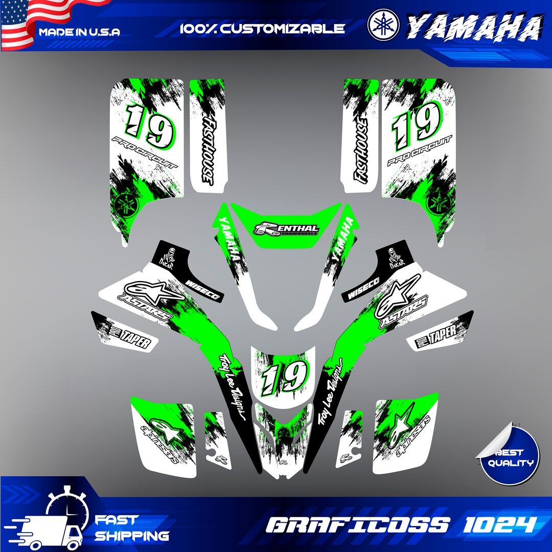 Yamaha Blaster YFS 200 ATV Quad Graphics Full Kit | ATV Quad Vinyl ...
