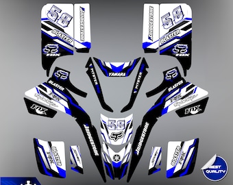 Kit De Décalcomanies Complètes Pour Yamaha Blaster YFS 200 - Vinyle, Couleur Rose, Finition Brillante/métallique - Neuf