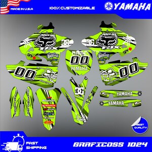 Fits Yamaha YZ 125 250 MX Motocross 2015 2016 2017 2018 2019 2021 graphic kit| Motocross Graphics | Dirt Bike Decals Graphics