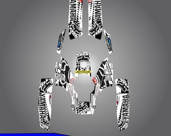 Yamaha warrior 350 Full Graphics Kit | Yamaha warrior 350 Decals Stickers Kit | Sport atv Full Graphics | Motocross Vinyl Decals | Stickers