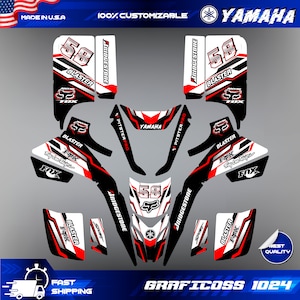 Kit Decals Graphics For Yamaha Blaster 200 YFS 200 stickers 1988 to up 2006  ATV