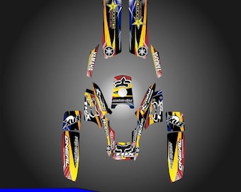 Yamaha warrior 350 Full Graphics Kit | Yamaha warrior 350 Decals Stickers Kit | Sport atv Full Graphics | Motocross Vinyl Decals | Stickers