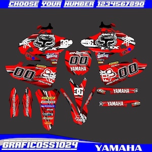 Yamaha YZ 125 250 Volledige grafische kit 2015-2021 | Yamaha-vinylstickers | Motorcrossstickers | Motorcross-afbeeldingen | Grafische stickers voor crossmotoren