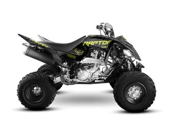 Kit Graphique Yamaha Raptor 700 (2013 à 2025) - Autocollants Turquoise Vinyle