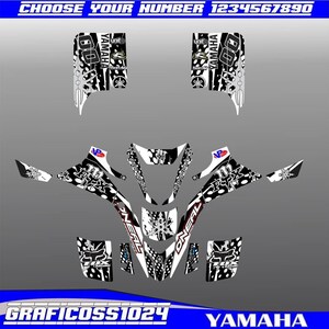 Kit complet de graphiques Quad Yamaha BLASTER YFS200ATV | Décalcomanies en vinyle ATV Quad | Graphiques Yamaha | Cadeaux de motocross | Autocollants de décalcomanies de vélo de saleté