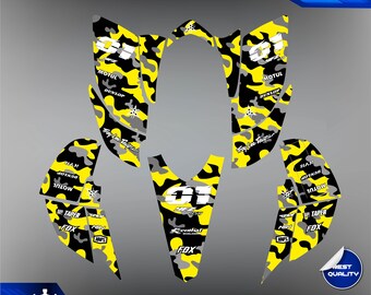 Yamaha YFZ 450 2003 2004 2005 2006 2007 2008 Full Graphics Kit | Yamaha Vinyl Stickers | Motocross Decals Graphics | Dirt Bike Vinyl Decals