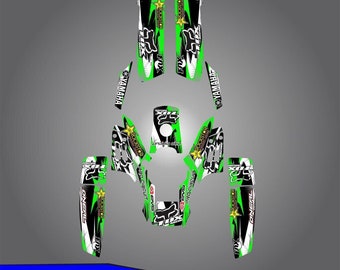 Yamaha warrior 350 Full Graphics Kit | Yamaha warrior 350 Decals Stickers Kit | Sport atv Full Graphics | Motocross Vinyl Decals | Stickers