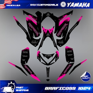 Yamaha Raptor 700 700R graphics kit 2013 2014 2017 to 2023 decals stickers atv | Motocross Vinyl Decals | Dirt Bike Graphics | Motocross