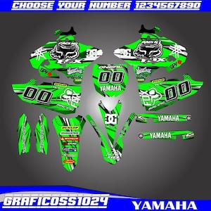 Yamaha YZ 125 250 Volledige grafische kit 2015-2021 | Yamaha-vinylstickers | Motorcrossstickers | Motorcross-afbeeldingen | Grafische stickers voor crossmotoren