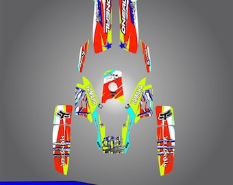 Yamaha warrior 350 Full Graphics Kit | Yamaha warrior 350 Decals Stickers Kit | Sport atv Full Graphics | Motocross Vinyl Decals | Stickers