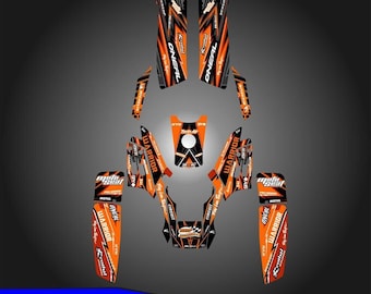 Yamaha warrior 350 Full Graphics Kit | Yamaha warrior 350 Decals Stickers Kit | Sport atv Full Graphics | Motocross Vinyl Decals | Stickers