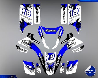 yamaha blaster yfs 200 yfs200 decals graphics stickers full kit atv quad wrap| ATV Quad Vinyl Decals | Yamaha Graphics | Motocross Gifts