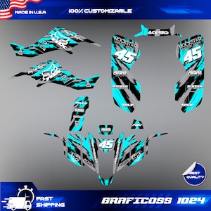 Kawasaki KFX 400 2003-2008 Graphics Kit Ltz 400 Suzuki Wrap Graphics
