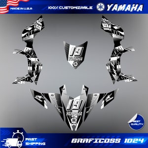 Yamaha YFZ 450R Graphics kit 2009 2010 2011 2012 2013 Decals stickers atv | Motocross Full Graphic Kit | Yamaha Graphic Decals Kit