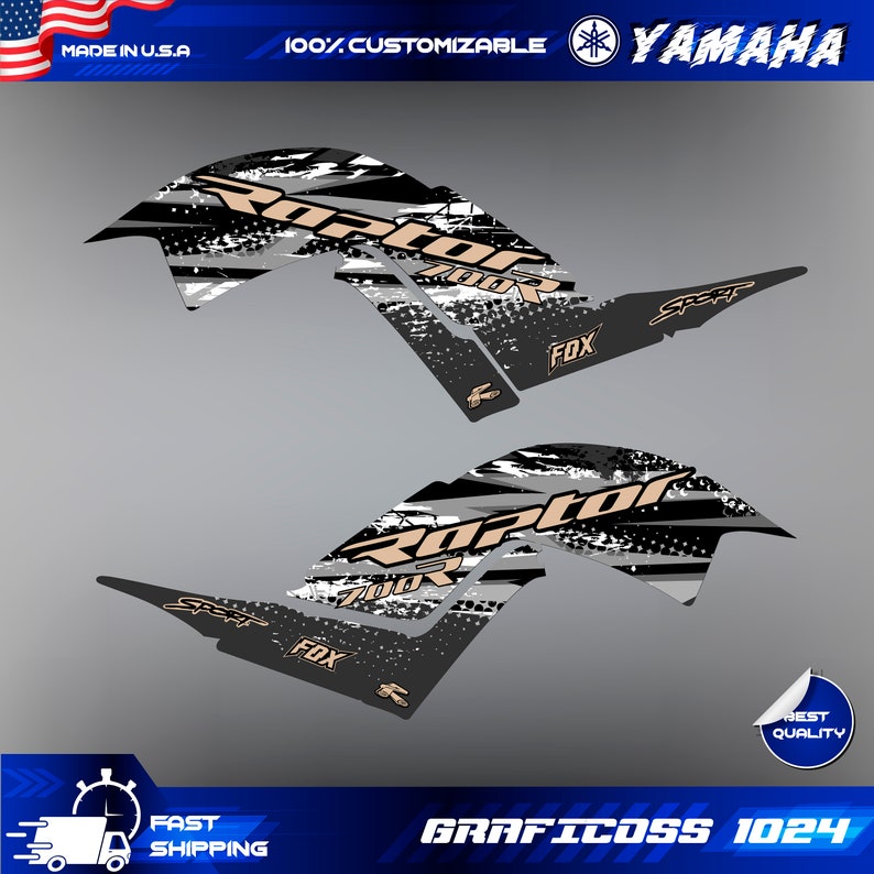 Kit Déco Yamaha Raptor 700/700R – Autocollants Turquoise 2013-2023