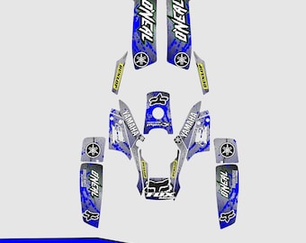 Yamaha warrior 350 Full Graphics Kit | Yamaha warrior 350 Decals Stickers Kit | Sport atv Full Graphics | Motocross Vinyl Decals | Stickers