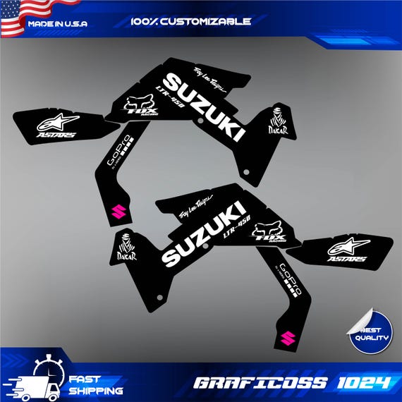 Kit Déco Adhésif Pour ATV Suzuki LTR 450 (2006-2014) - Jaune Chromé - Neuf