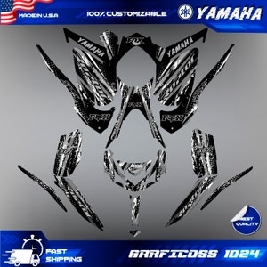 Yamaha Raptor 700 700R graphics kit 2013 2014 2017 to 2023 decals stickers atv | Motocross Vinyl Decals | Dirt Bike Graphics | Motocross