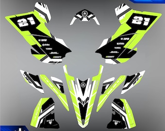 yamaha yfz 450r yfz450 2009 2010 2011 2012 2013 decals graphics stickers kit | Motocross Full Graphic Kit | Yamaha Graphic Decals Kit