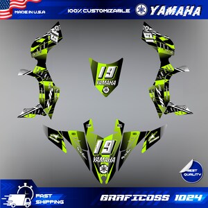 Yamaha YFZ 450R Graphics kit 2009 2010 2011 2012 2013 Decals stickers atv | Motocross Full Graphic Kit | Yamaha Graphic Decals Kit