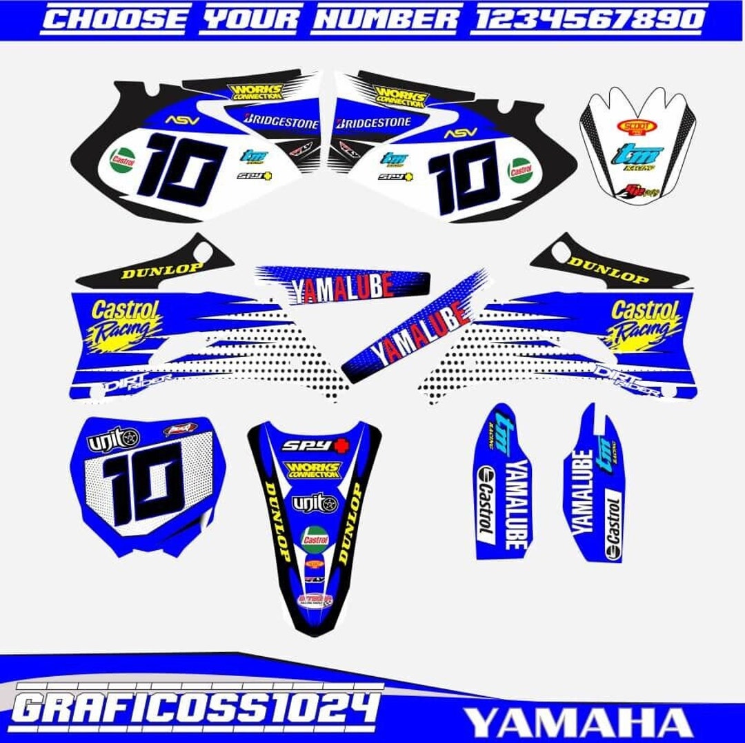Yamaha YZF 250450 2006 2007 2008 2009 Full Graphics Kit Etsy.de