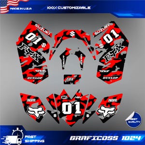 Kit Autocollants Suzuki LTR 450 ATV 2006-2014 - Graphiques Personnalisables - Vinyle