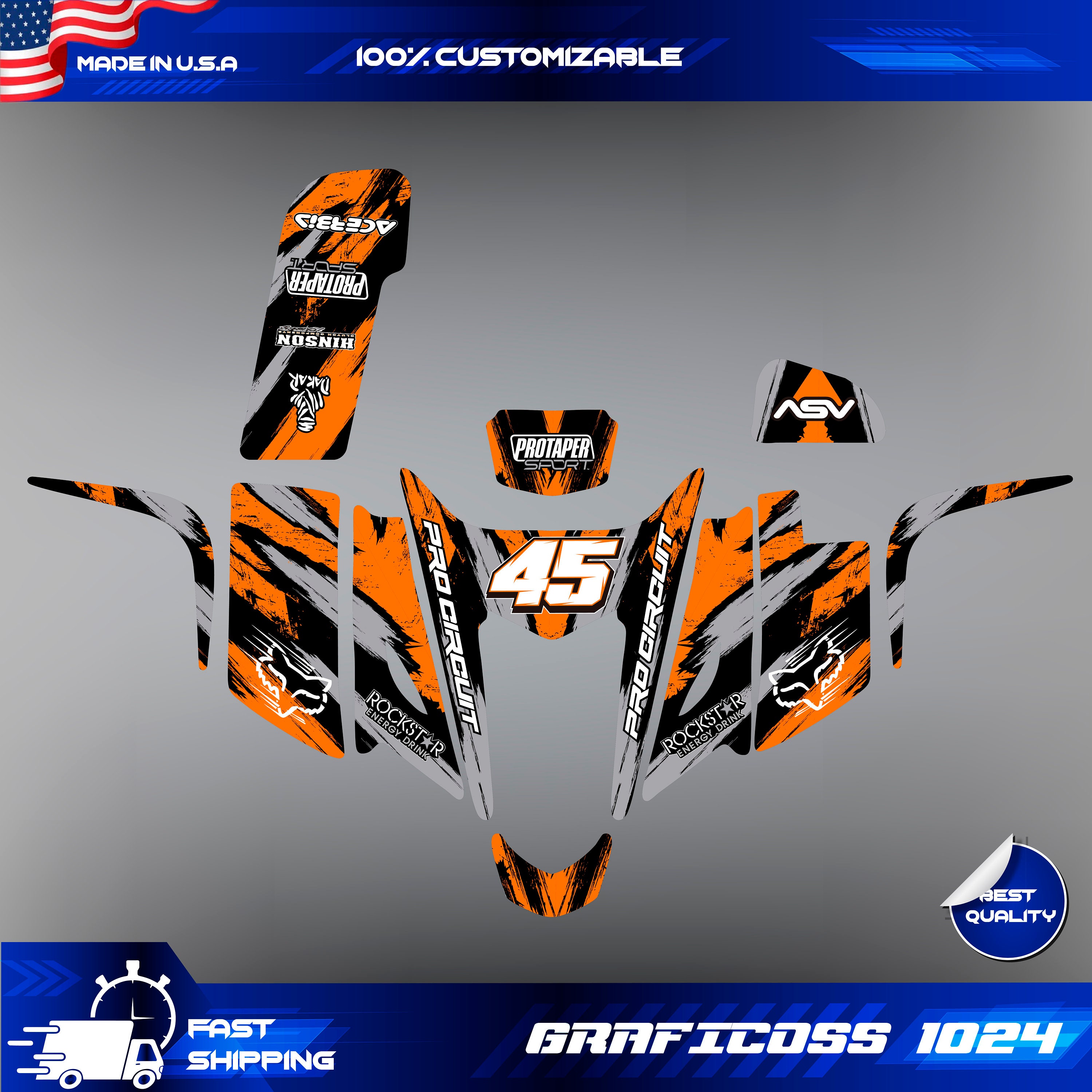 Kawasaki KFX 400 2003-2008 Graphics Kit Ltz 400 Suzuki Wrap