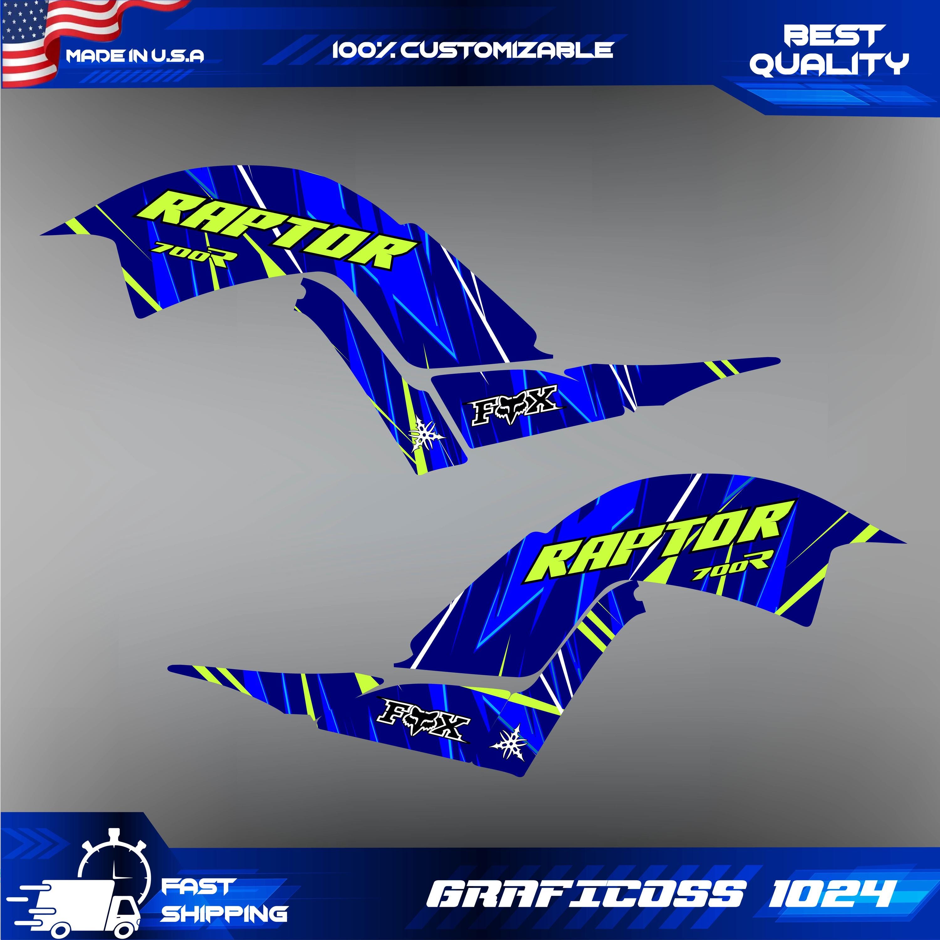 Kit Déco Yamaha Raptor 700/700R 2013-2024 - Stickers Vinyle Blanc