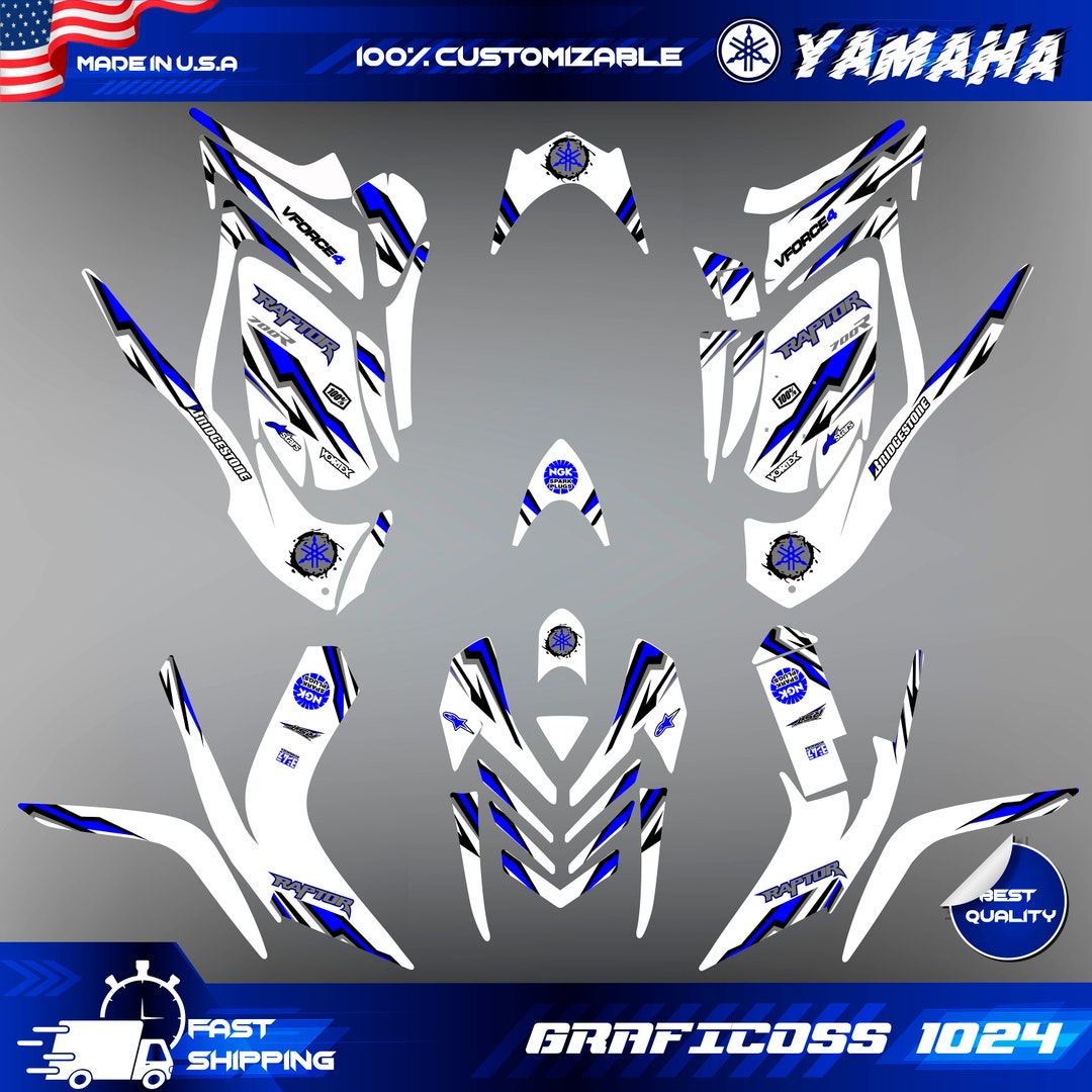 Yamaha Raptor Graphics Fits Yamaha Raptor 700R/700 Graphics Kit 2006-2007-2008-2009-2010-2011 ...