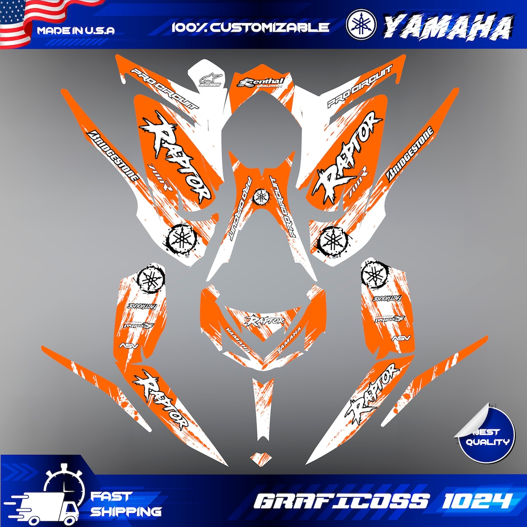 Yamaha Raptor Rim Sticker Yamaha Raptor 700 700R Graphics Kit 2013 2014 2017 to 2025 Decals ...