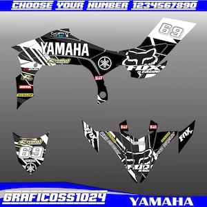 Yamaha YFZ 450R 450X 2009-2013 graphics decals kit | Motocross Full Graphic Kit | Dirt Bike Vinyl Decals | Yamaha Graphic Decals Kit