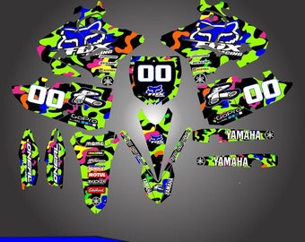 Yamaha YZ 125 250 Graphics Full Kit 2015-2021 | Yamaha Vinyl Decals | Motocross Stickers | Motocross Graphics | Dirt Bike Decals Graphics