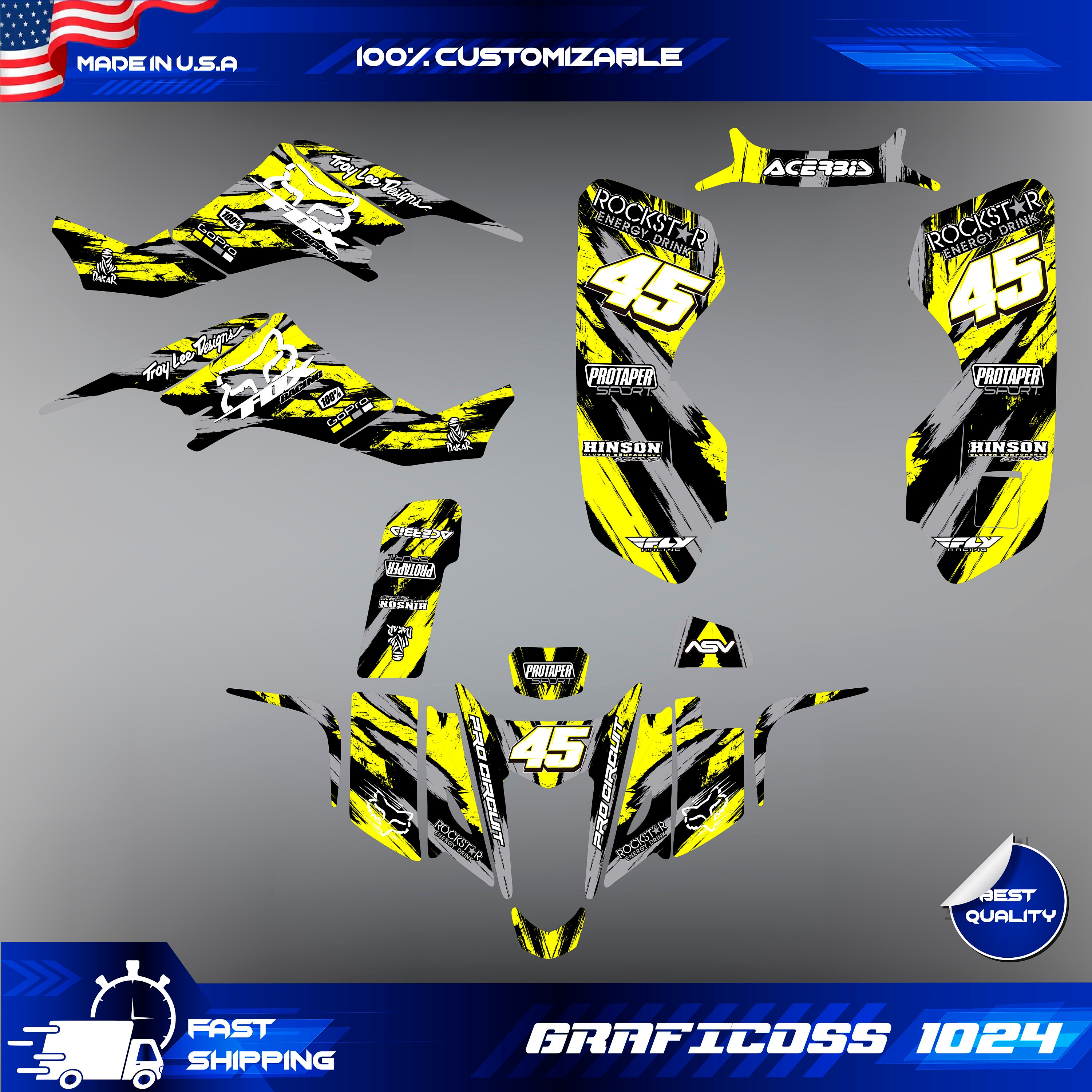 Kawasaki KFX 400 2003-2008 Graphics Kit Ltz 400 Suzuki Wrap