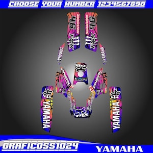 Yamaha warrior 350 Full Graphics Kit | Yamaha warrior 350 Decals Stickers Kit | Sport atv Full Graphics | Motocross Vinyl Decals | Stickers