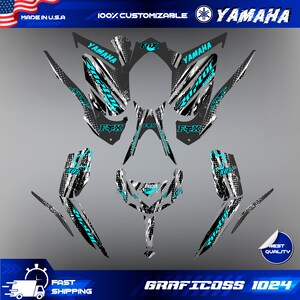 Yamaha Raptor 700 700R graphics kit 2013 2014 2017 to 2023 decals stickers atv | Motocross Vinyl Decals | Dirt Bike Graphics | Motocross