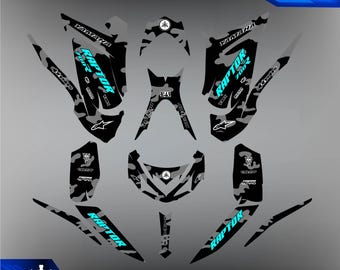 Yamaha Raptor 700 700R graphics kit 2013 2014 2017 to 2025 decals stickers atv
