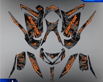 Yamaha Raptor 700 700R graphics kit 2013 2014 2017 to 2026 decals stickers-Customize - Decals